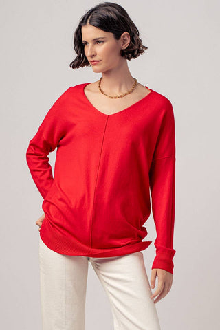 "Spring Serenade" High-Low Tunic Sweater