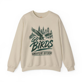 GO BIRDS — Sundays Hit Different Crewneck Sweatshirt