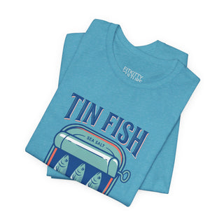 Tin Fish Summer Tee | Retro Coastal, Hand-Drawn Beach Graphic