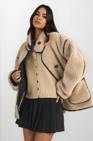 Reversible Sherpa + Suede Contrast Jacket