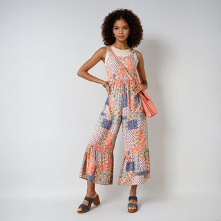 Serenity Patchwork Jumpsuit with Side Pockets Fitkitty Culture