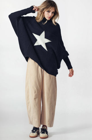 Star Knit Oversized Sweater Top - Fitkitty Culture Athleisure Wear, Yoga Wear &  Women's Clothing