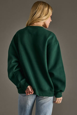 Green Game Day Terry-Embroidered Sweatshirt