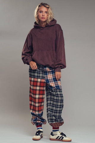 Mixed Plaid Patchwork Boho Jogger Pants - Fitkitty Culture Athleisure Wear, Yoga Wear &  Women's Clothing