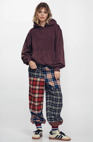 Mixed Plaid Patchwork Boho Jogger Pants - Fitkitty Culture Athleisure Wear, Yoga Wear &  Women's Clothing