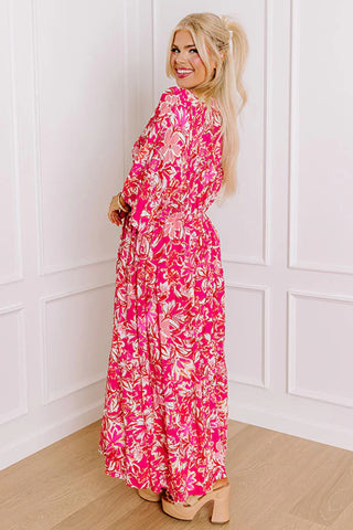 Radiant Bloom Plus Size Maxi Dress