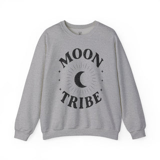 Moon Tribe Crewneck Sweatshirt – Crescent Moon Graphic Cozy Pullover