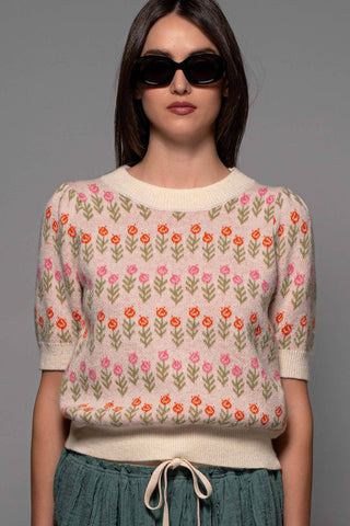Retro Bloom Knit Sweater