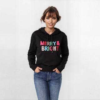 Merry & Bright Hooded Sweatshirt - Fitkitty Culture Athleisure Wear, Yoga Wear &  Women's Clothing