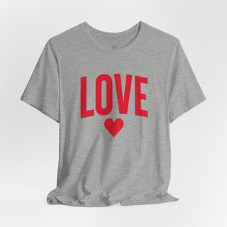 LOVE Heart Graphic Tee – Valentine’s Day Red Love T-Shirt