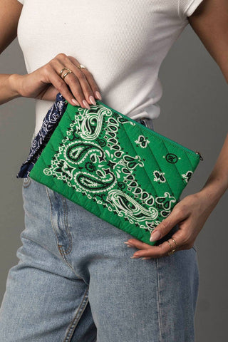 Green Bandana Knot Clutch – alternate product view 2