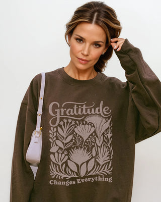 Vintage Gratitude Fleece Sweatshirt, Clothing, Fitkitty Culture Athleisure Wear, Yoga Wear & Leggings, Fitkitty Culture Athleisure Wear, Yoga Wear &  Women's Clothing