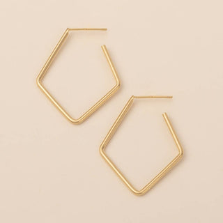 Refined Earring Collection - Orion Diamond Hoop/Gold - Fitkitty Culture Athleisure Wear, Yoga Wear &  Women's Clothing