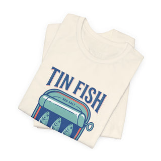 Tin Fish Summer Tee | Retro Coastal, Hand-Drawn Beach Graphic