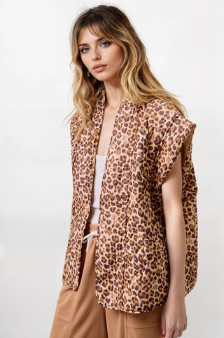 Wild Luxe Quilted Leopard Vest