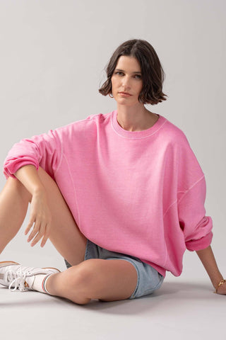 Organic Cotton Crew Neck Comfort Washed Sweatshirt
