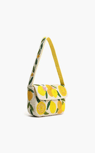 Lemon Drop Hand-Beaded Shoulder Bag – A Burst of Artisan Elegance