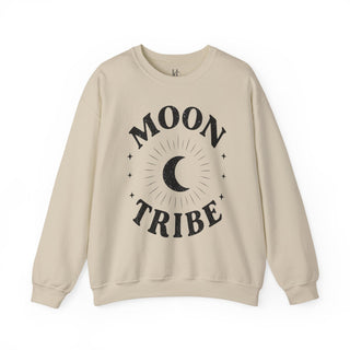 Moon Tribe Crewneck Sweatshirt – Crescent Moon Graphic Cozy Pullover