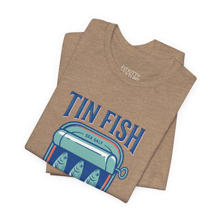 Tin Fish Summer Tee | Retro Coastal, Hand-Drawn Beach Graphic