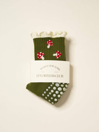 Mushroom Ruffle Grip Socks – alternate product view 2