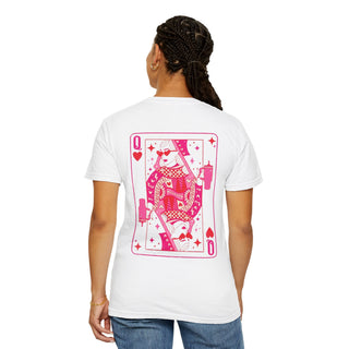 Queen of Hearts Graphic T-Shirt — Playful Card Tee (Pink Card Design) - Fitkitty Culture Athleisure Wear, Yoga Wear &  Women's Clothing