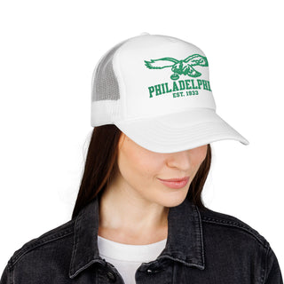 Philadelphia Eagle Trucker Hat - Vintage Green Foam Cap (Est. 1933)