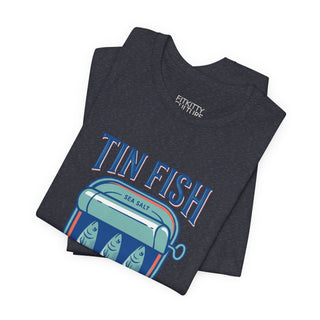 Tin Fish Summer Tee | Retro Coastal, Hand-Drawn Beach Graphic