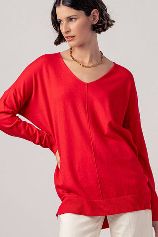 "Spring Serenade" High-Low Tunic Sweater