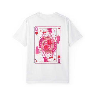 Queen of Hearts Graphic T-Shirt — Playful Card Tee (Pink Card Design) - Fitkitty Culture Athleisure Wear, Yoga Wear &  Women's Clothing