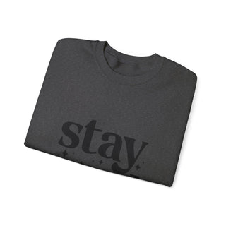 Stay Wild Crewneck Sweatshirt — Minimal Monochrome Graphic Pullover - Fitkitty Culture Athleisure Wear, Yoga Wear &  Women's Clothing