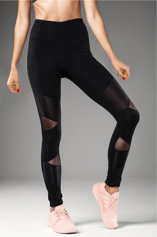 Buy ALONG FIT Women's Mesh Yoga Leggings with Side Pockets Tummy Control  Workout Running Capris High Waist Yoga Pants, Mesh-black, Medium at