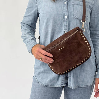 Sabrina Studded Suede Bum Bag - PREORDER - Fitkitty Culture Athleisure Wear, Yoga Wear &  Women's Clothing