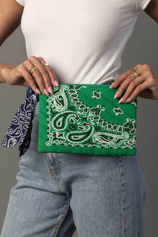Green Bandana Knot Clutch – alternate product view 3