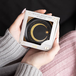 Jewelry Dish & Stud Earring Set - Crescent/Black - Fitkitty Culture Athleisure Wear, Yoga Wear &  Women's Clothing