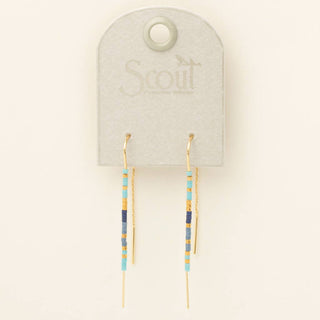 Chromacolor Miyuki Thread Earring - Cobalt Multi/Gold - Fitkitty Culture Athleisure Wear, Yoga Wear &  Women's Clothing
