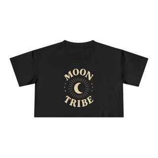 Moon Tribe Crop Tee — Celestial Women's Graphic Shirt