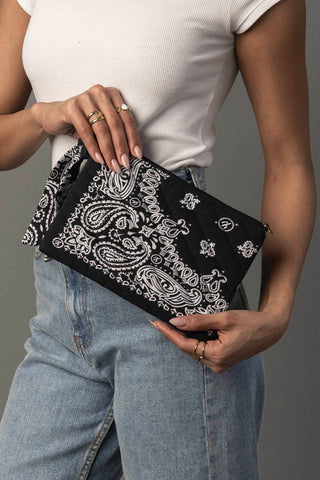 Black Bandana Knot Clutch – alternate product view 2