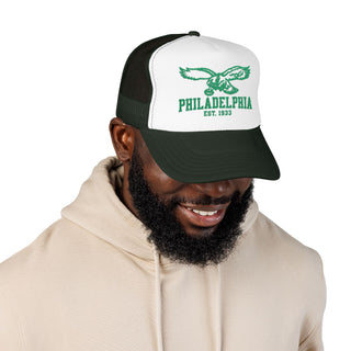 Philadelphia Eagle Trucker Hat - Vintage Green Foam Cap (Est. 1933)