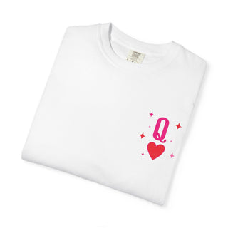 Queen of Hearts Graphic T-Shirt — Playful Card Tee (Pink Card Design) - Fitkitty Culture Athleisure Wear, Yoga Wear &  Women's Clothing