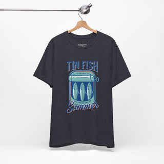 Tin Fish Summer Tee | Retro Coastal, Hand-Drawn Beach Graphic