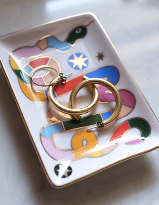 Porcelain Trinket Dish | Rainbow Snake - Fitkitty Culture Athleisure Wear, Yoga Wear &  Women's Clothing