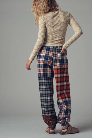 Mixed Plaid Patchwork Boho Jogger Pants - Fitkitty Culture Athleisure Wear, Yoga Wear &  Women's Clothing