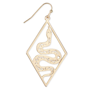 Snake Charmer Gold Serpent Earrings - Fitkitty Culture Athleisure Wear, Yoga Wear &  Women's Clothing