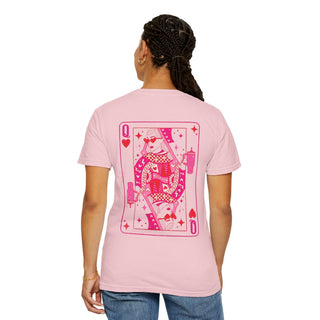 Queen of Hearts Graphic T-Shirt — Playful Card Tee (Pink Card Design) - Fitkitty Culture Athleisure Wear, Yoga Wear &  Women's Clothing