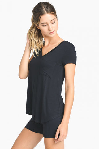 Deep V-Neck Pocket Tee, Clothing, Fitkitty Culture Athleisure Wear, Yoga Wear & Leggings, Fitkitty Culture Athleisure Wear, Yoga Wear & Leggings