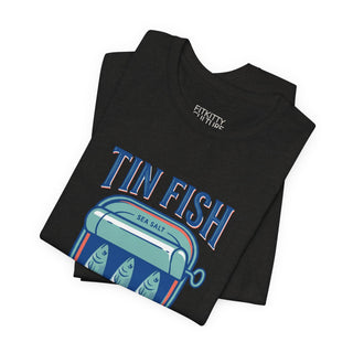 Tin Fish Summer Tee | Retro Coastal, Hand-Drawn Beach Graphic