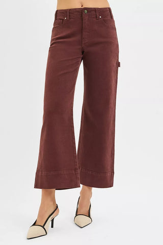 High rise tummy control pants, smooth waistband detail