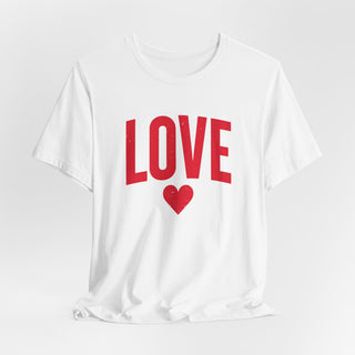 Love Heart Tee — Bold Red 'LOVE' Graphic T-Shirt - Fitkitty Culture Athleisure Wear, Yoga Wear &  Women's Clothing