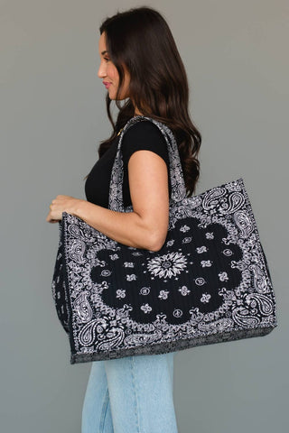 Black Bandana Weekend Tote – alternate product view 3