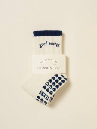 Good Energy Navy Grip Socks – alternate product view 2